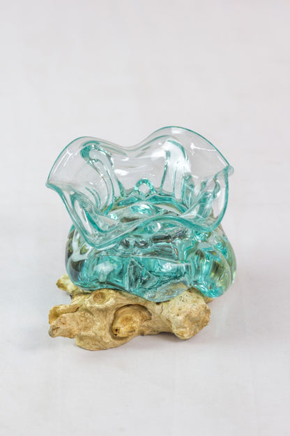 Water Drop Candy bowl in natural materials – handmade boho decor from Bali