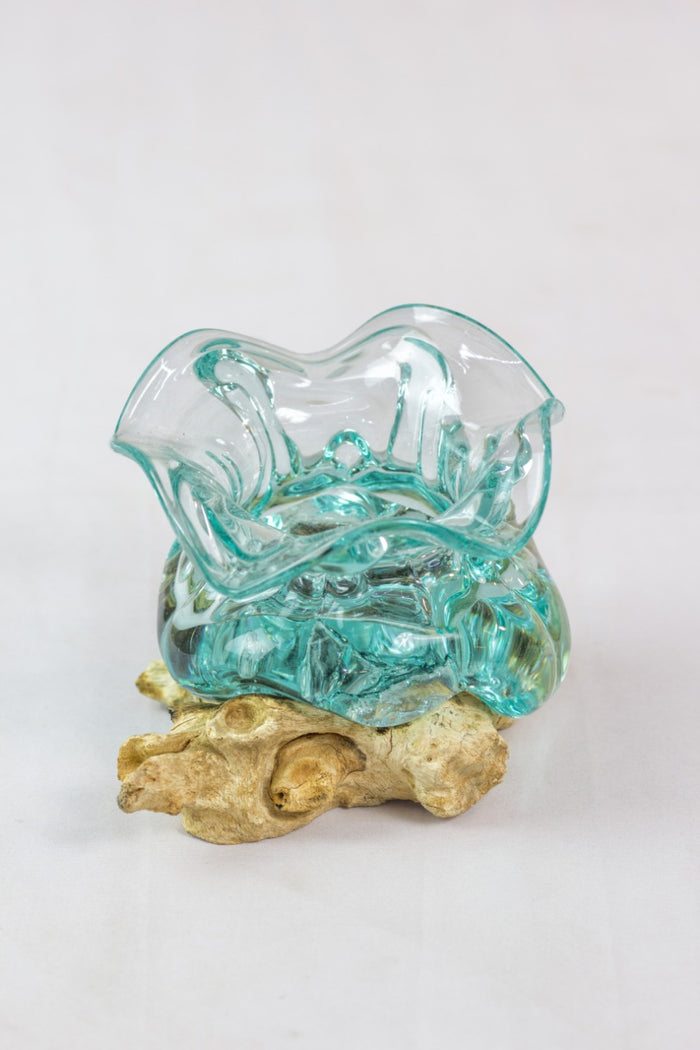 Water Drop Candy bowl in natural materials – handmade boho decor from Bali