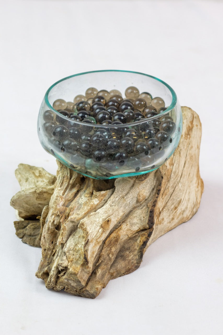 Teak bowl – Water Drop, natural natural materials in boho style
