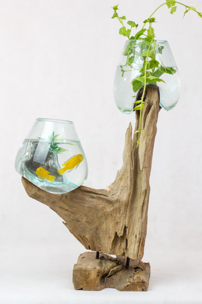 Water Drop aquarium by BaliSouk – boho decor made in Bali
