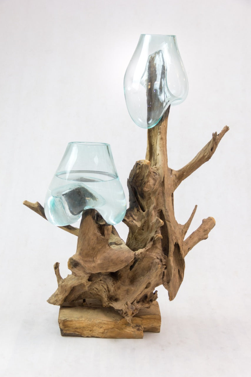 Water Drop aquarium, boho decor handmade by Balinese artisans