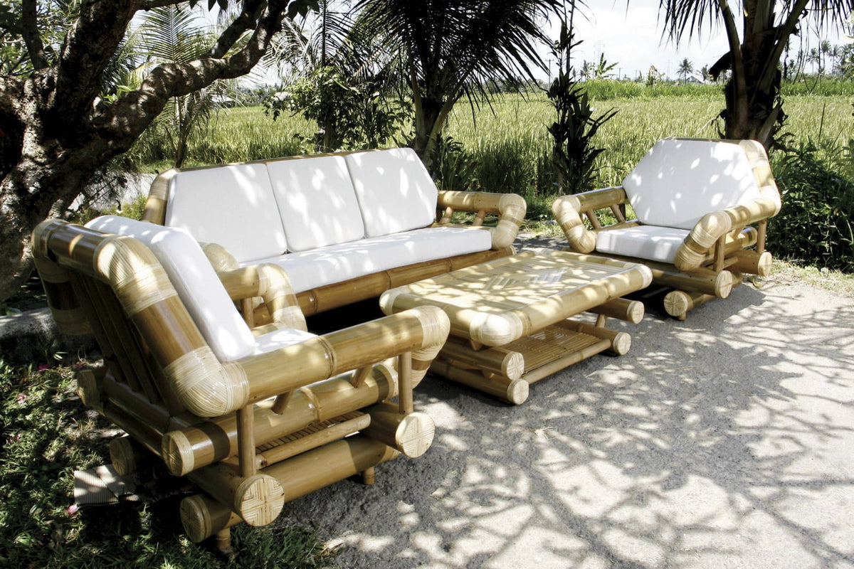 Bamboo living set De Pablo – boho furniture handcrafted in Bali by BaliSouk