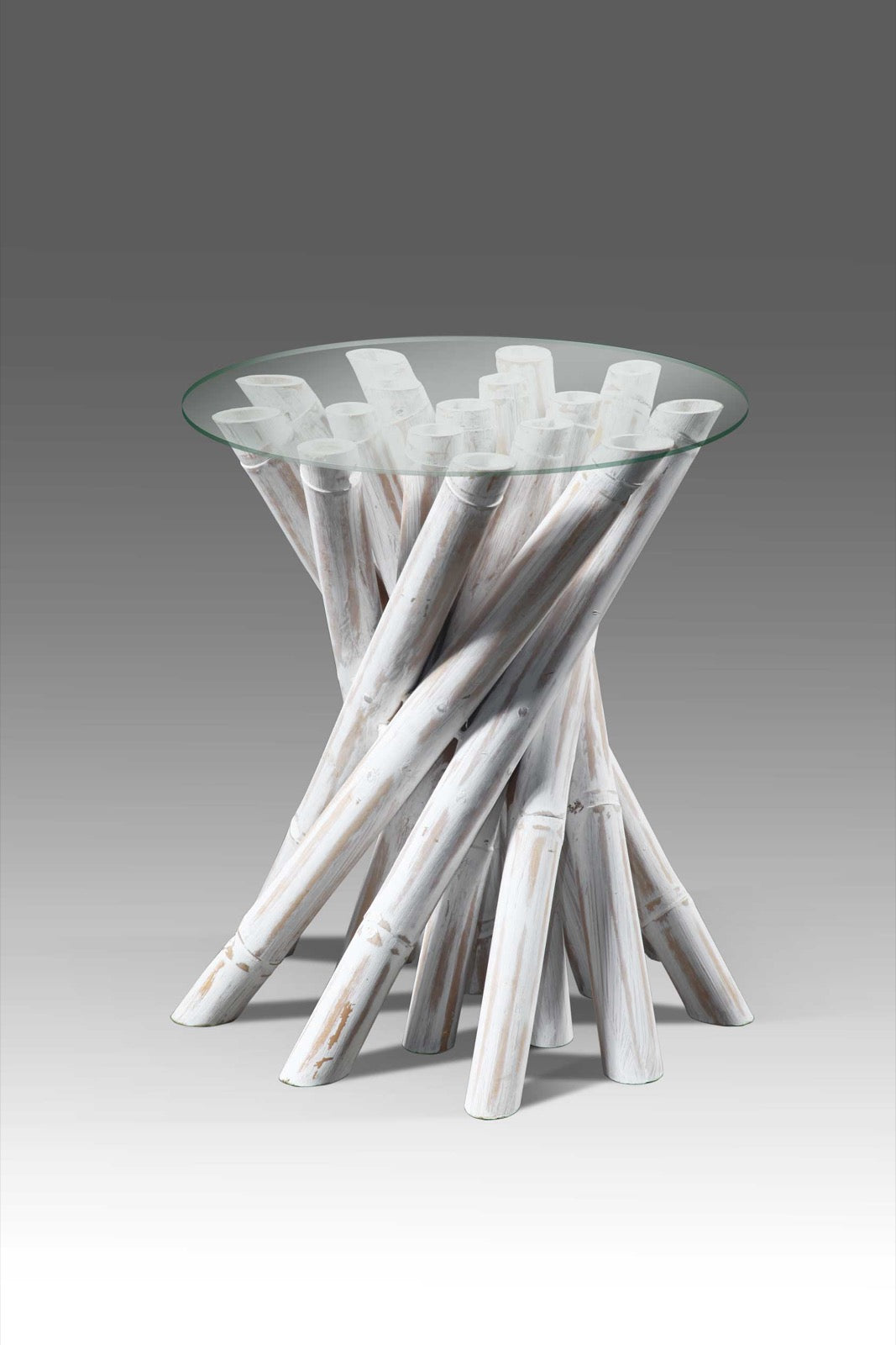 Little Matahari Side Table With Glass Top