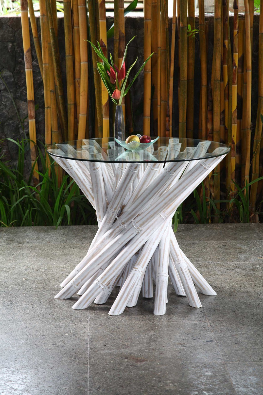 Matahari Dining Table With Glass Top