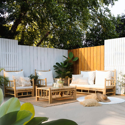Bamboo living set – Madrid, natural natural materials in boho style