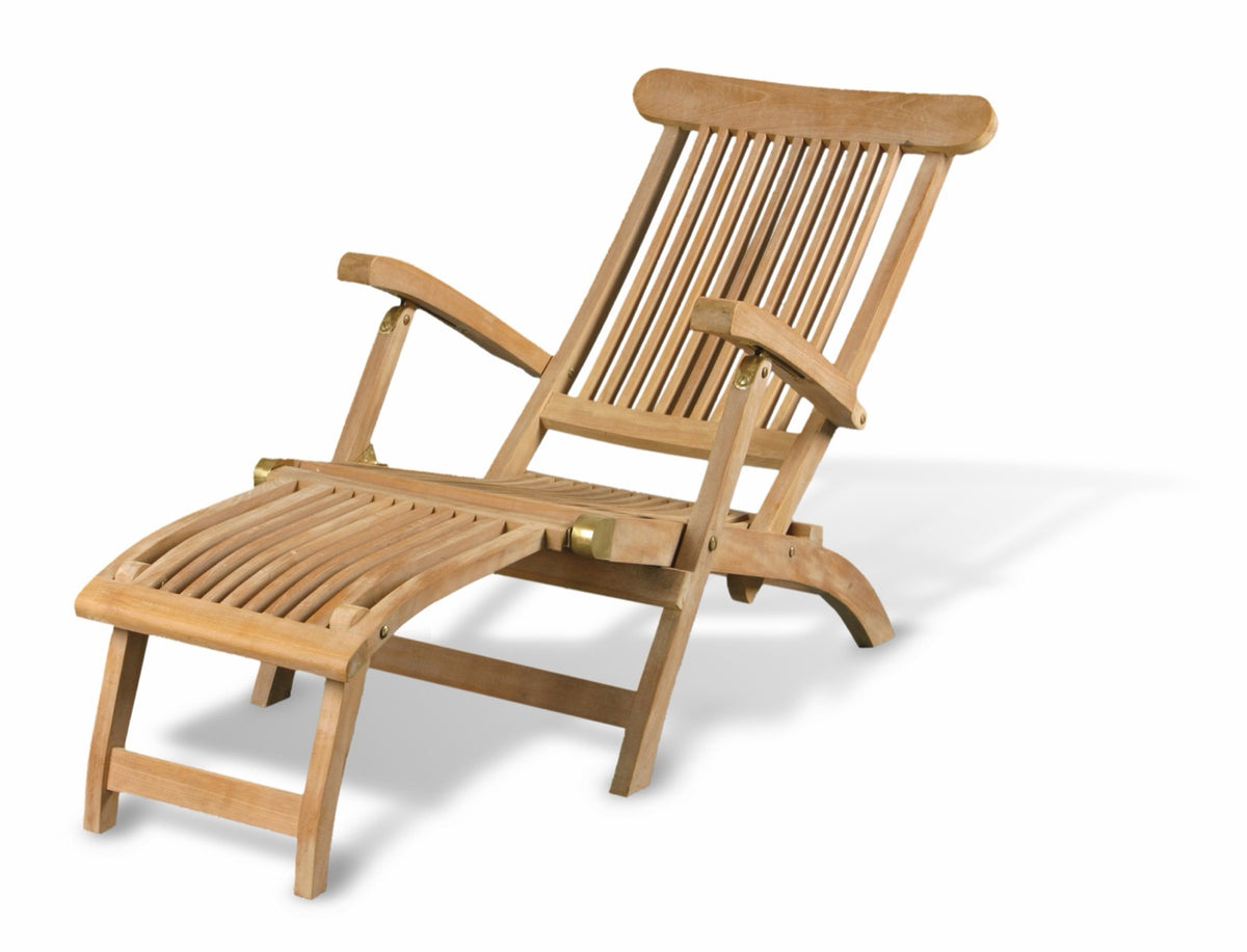 Teak deck chair – Deck Chair – boho furniture handmade in Bali by BaliSouk
