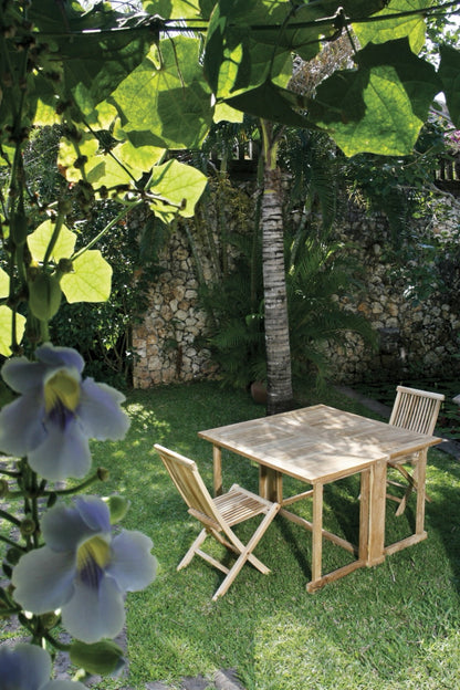 Handcrafted teak folding table – Modena, boho furniture from BaliSouk