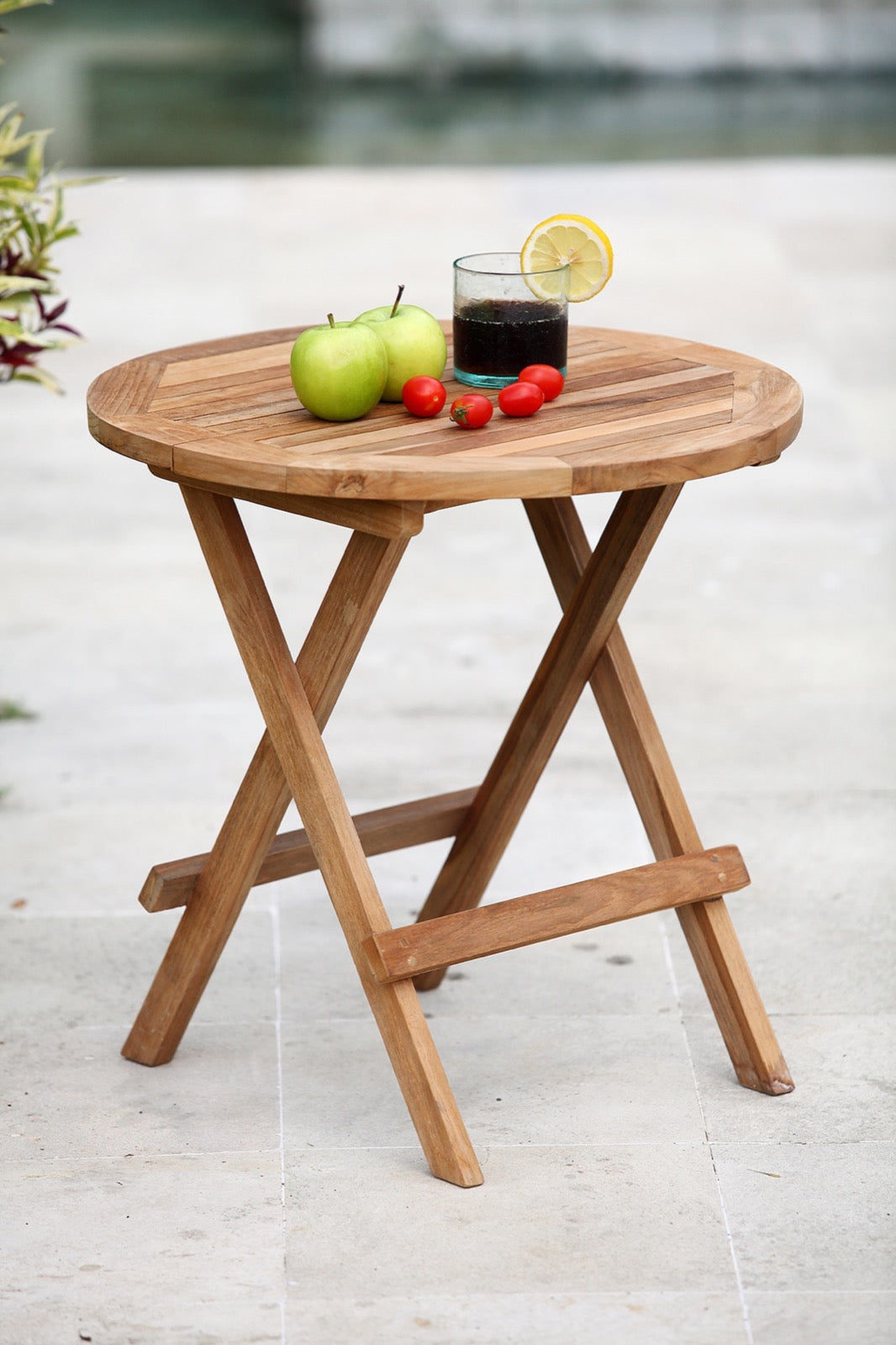 Handmade teak outdoor table – the Picnic, boho furniture made in Bali
