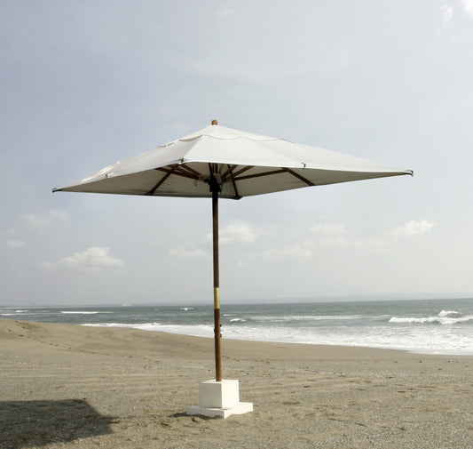 Boho patio umbrella Iv without base, Bali outdoor decor with a tropical character