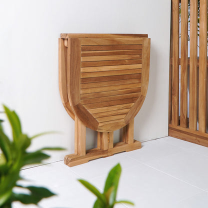 Teak outdoor table – Colibri Balcony, natural natural materials in boho style