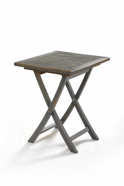 Teak folding table Modena – boho furniture, handwoven and handmade in Bali