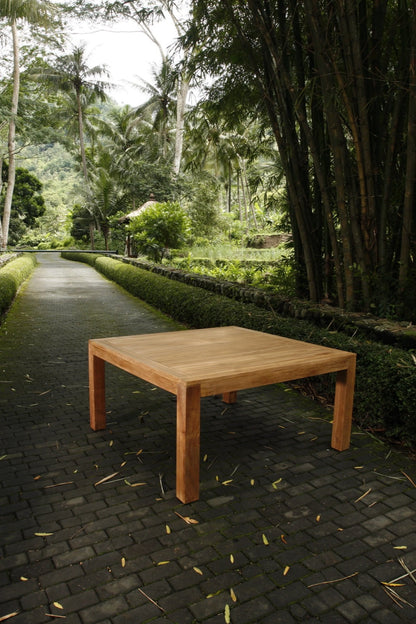 Teak dining table – Duisburg, natural natural materials in boho style