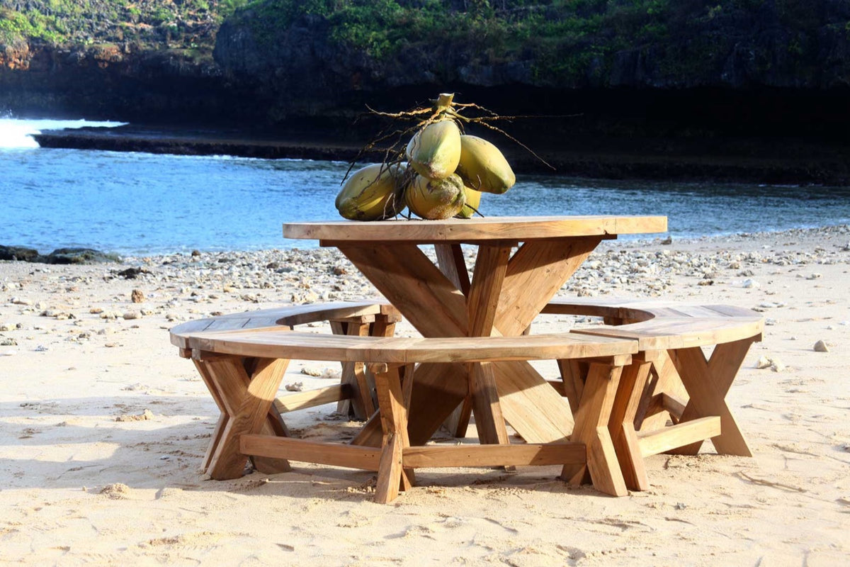Kuta Round Cross Leg Table