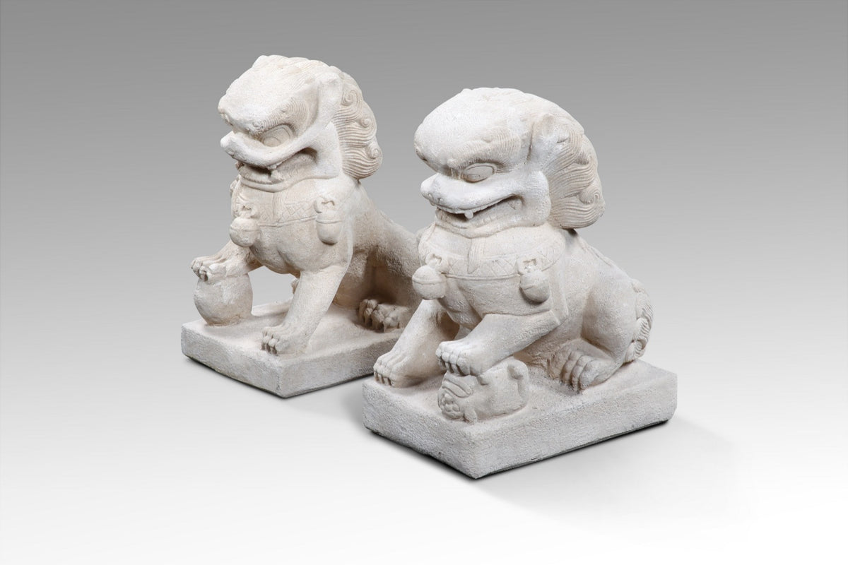 The Chinese Lion sculpture – natural materials, boho decor handmade in Bali