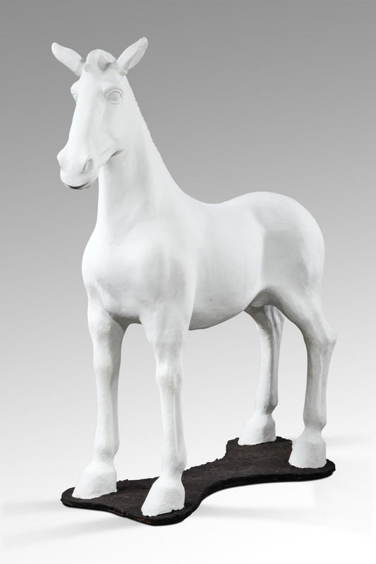 Boho resin statue Horse, handcrafted Bali decor for the home