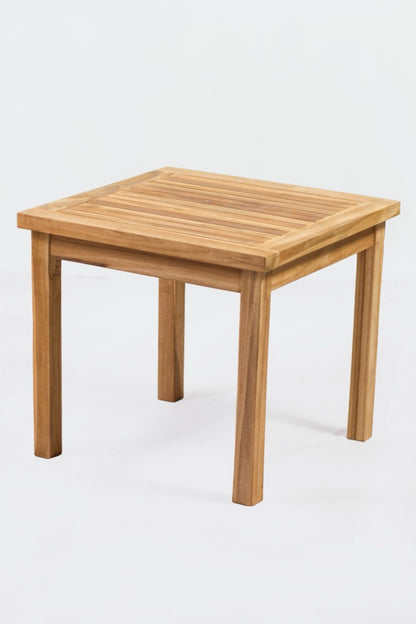 Teak side table Duisburg – boho furniture handcrafted in Bali by BaliSouk