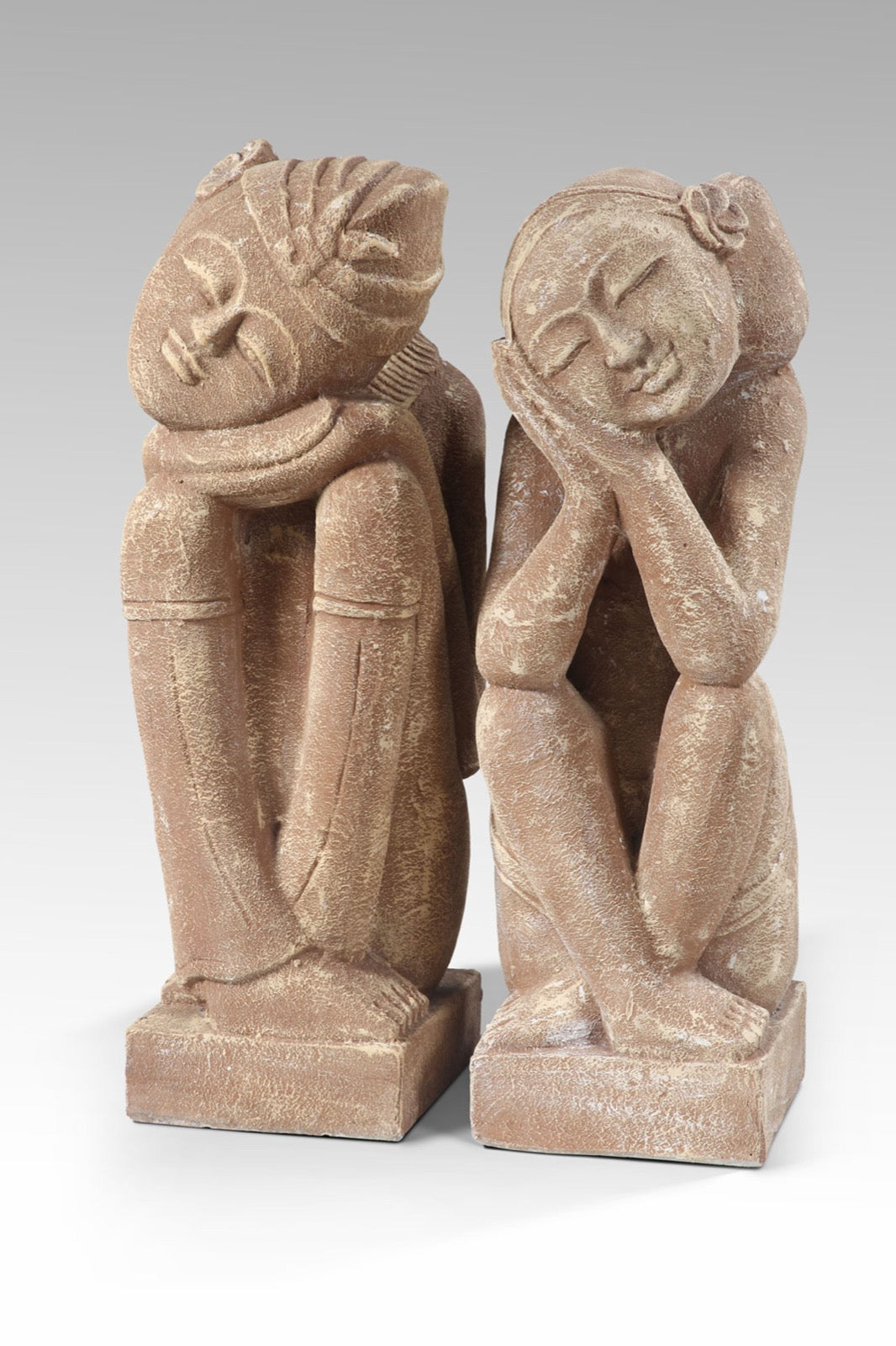Wedding Couple sculpture in natural materials – handmade boho decor from Bali