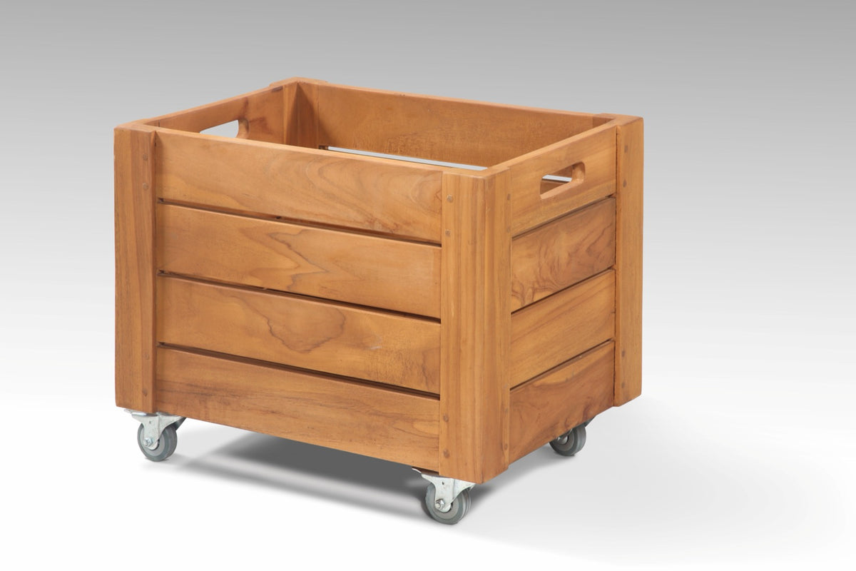 Handmade teak planter – the Small Planter Box, boho decor made in Bali