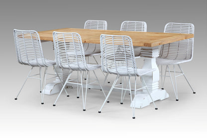 Shanghai dining table in natural materials – handmade boho furniture from Bali