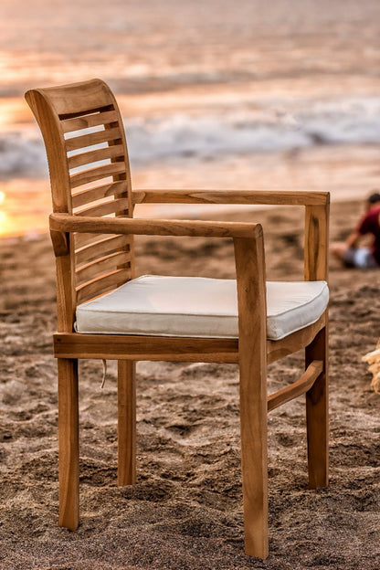 Stacy Arm armchair in natural materials – boho furniture by BaliSouk