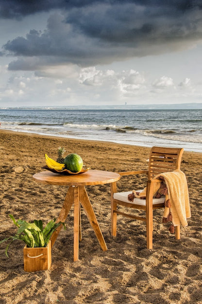 Handcrafted teak armchair – Stacy Arm, boho furniture from BaliSouk