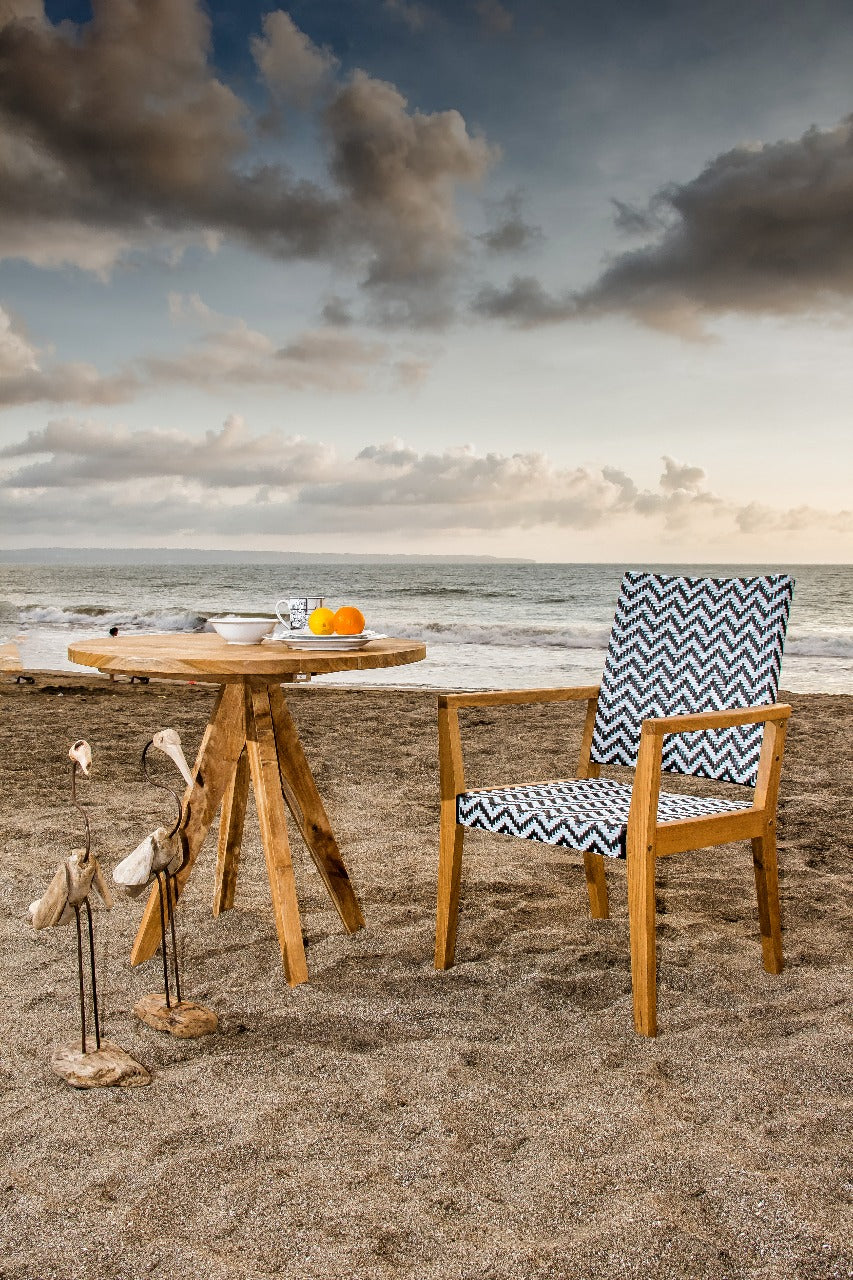 Leo table, boho furniture handmade by Balinese artisans