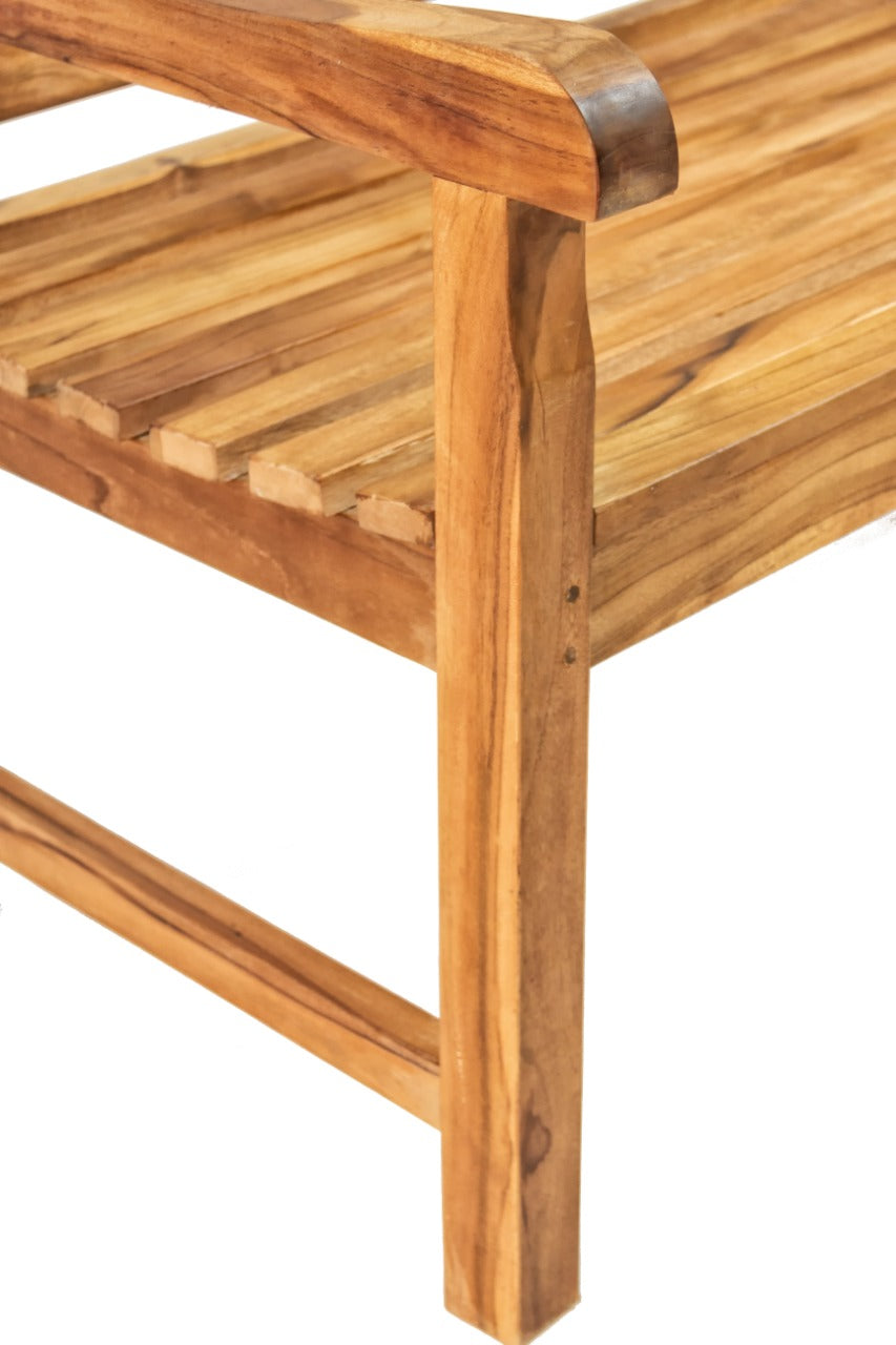 Teak bench – Anja 2, natural natural materials in boho style