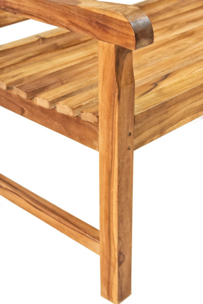 Teak bench – Anja 2, natural natural materials in boho style