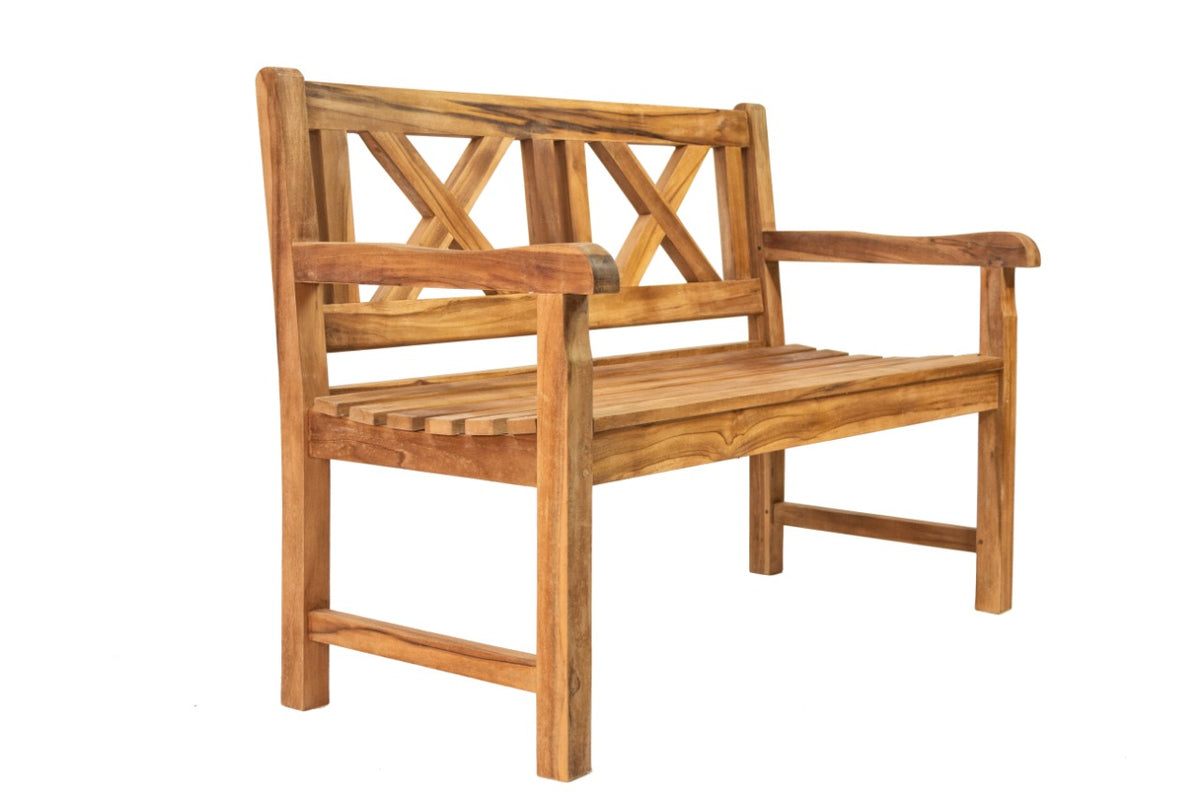 Teak bench Anja 2 – handmade in Bali, boho style