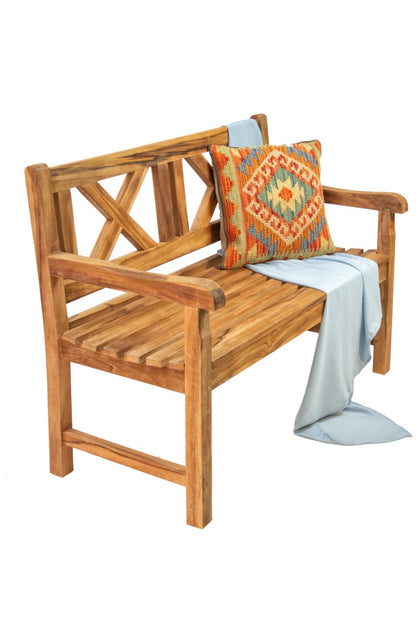 Anja 2 bench in natural materials – boho furniture by BaliSouk