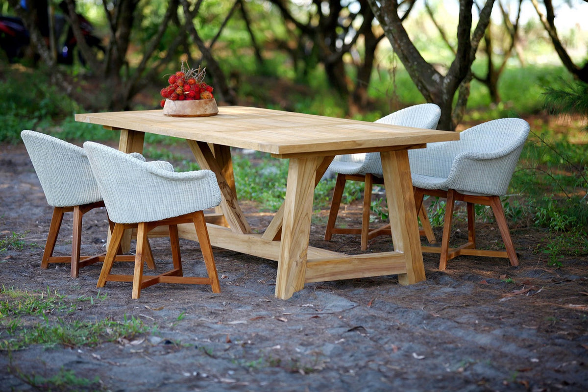 Lincoln dining table by BaliSouk – boho furniture made in Bali