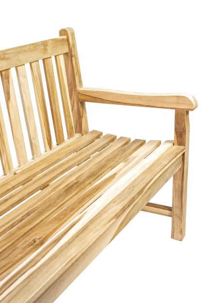 Teak bench – Heidelberg 3, natural natural materials in boho style