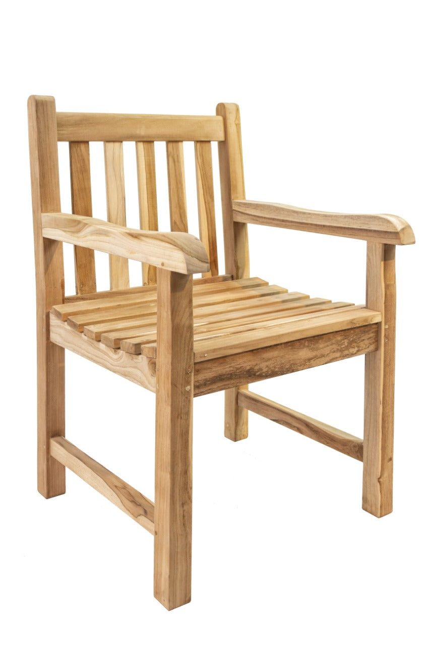 Teak armchair Heidelberg Arm – boho furniture, handwoven and handmade in Bali