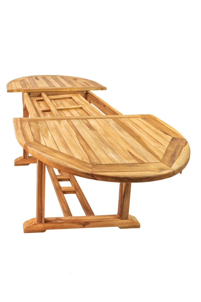 Teak extension table – Java Ext – boho furniture handmade in Bali by BaliSouk