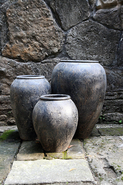 Bali Furniture – Sparta Round Neck Round Vase Deco - Small