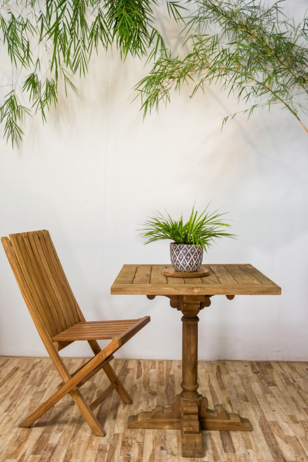 Teak table Miami – boho furniture, handwoven and handmade in Bali