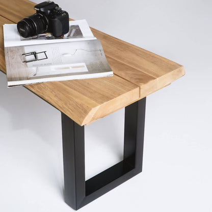 Lyon Garden Live Edge Bench With Open Slat