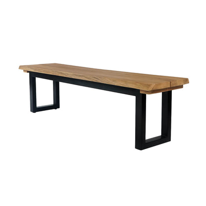 Lyon Garden Live Edge Bench With Open Slat