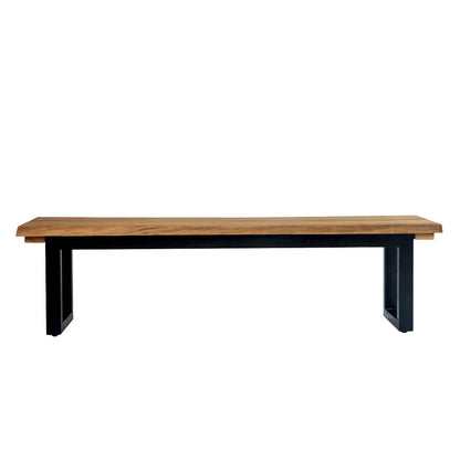 Lyon Garden Live Edge Bench With Open Slat