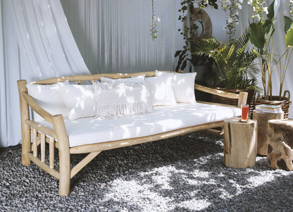 Mayorca daybed, boho furniture handmade by Balinese artisans