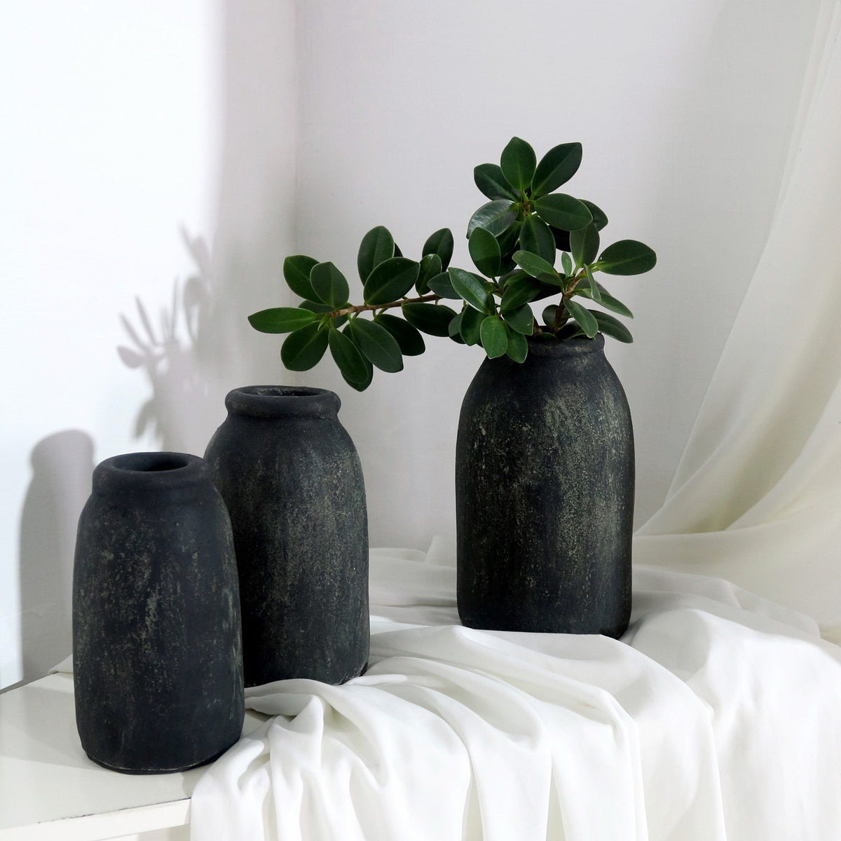The Micro Fossil vase – natural materials, boho decor handmade in Bali