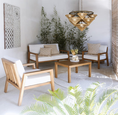 Teak garden set Natalie – handmade in Bali, boho style