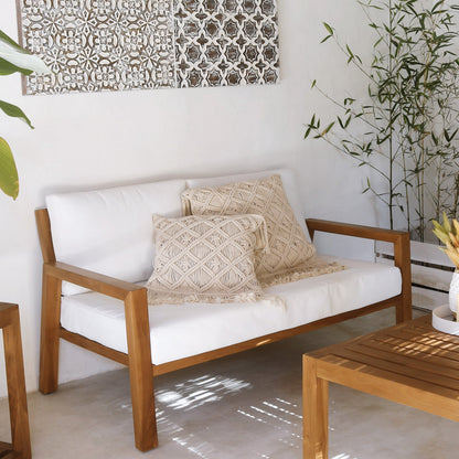 Teak garden set – Natalie, natural natural materials in boho style