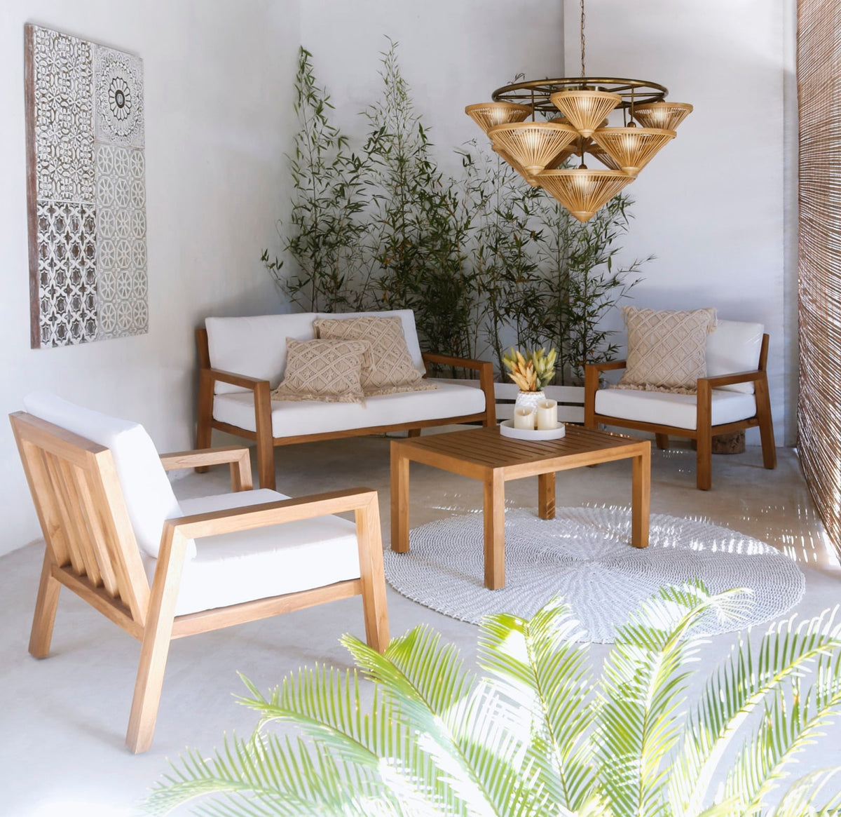 Natalie garden set by BaliSouk – boho furniture made in Bali
