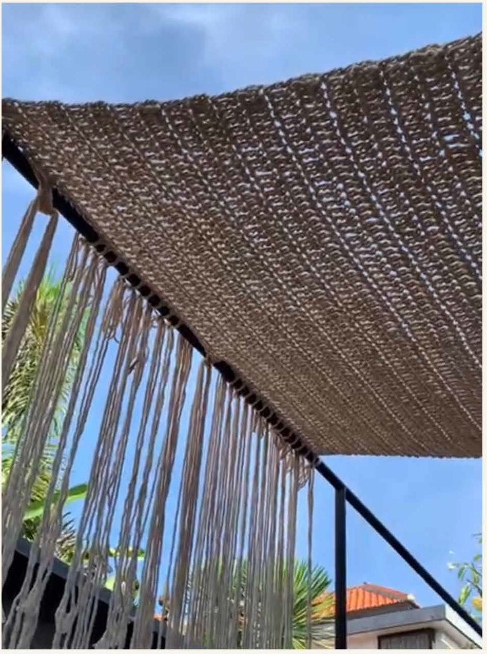 Macrame Roof macramé wall hanging in natural materials – handmade boho decor from Bali