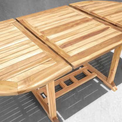 Teak extension table – Java Ext., natural natural materials in boho style