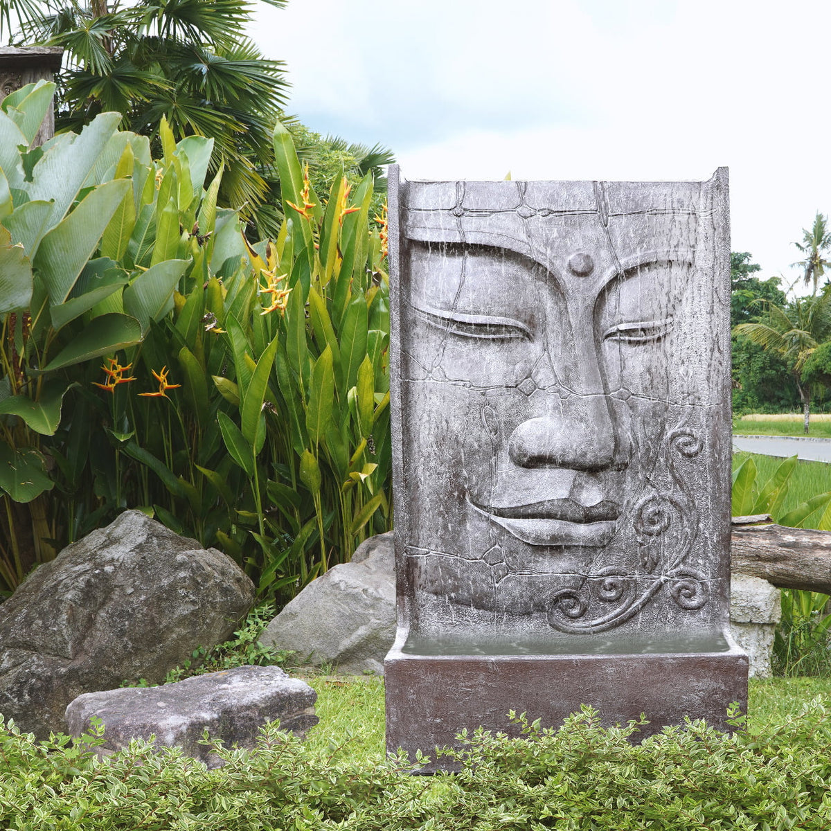 Buddha Face Spiraling - Water Fountain With Pump