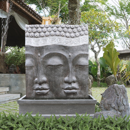 Buddha Face sculpture by BaliSouk – boho decor made in Bali
