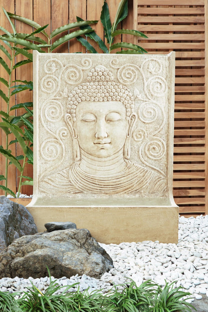 Buddha Face water fountain by BaliSouk – boho decor made in Bali