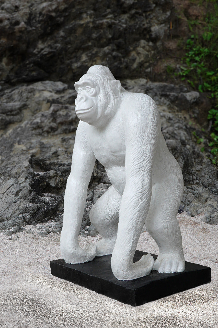 Fibre cement sculpture Gorilla – boho decor handcrafted in Bali by BaliSouk